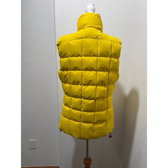 Down Avalon Femme Los Angeles Womens L Puffer Vest Yellow Pink Zip Reversible - Picture 6 of 14